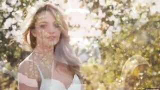 A glamorous girl answers a call of nature on camera