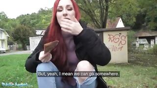 Public Agent: A young woman with a fiery look is offered money for a casting session