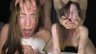 Submissive teen ruthlessly pounded like a sex doll in a hard session