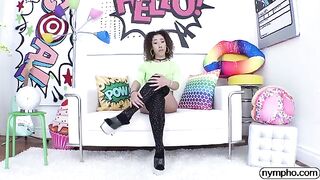 Petite brunette Kira Perez gets her pussy full of sticky cum