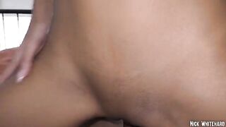 Skinny Asian teen Lia Lin gets her pussy smashed hard