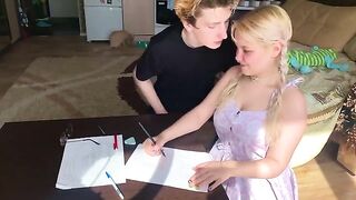 A shy student couldn’t withstand the tutor’s impact and took things further