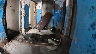 Exhibitionist girl gets fucked in a horrible building