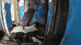 Exhibitionist girl gets fucked in a horrible building