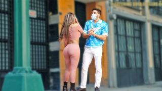 A seductive Latina with a big ass met a wealthy stranger and got fucked hard