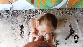 A fit girl met a guy and fucked in an abandoned building