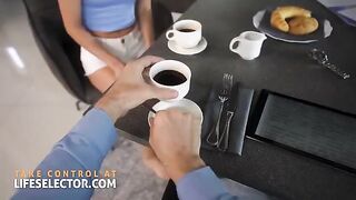 Skinny nanny Candee Licious gets her pussy railed in POV style