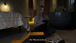 Unboxing with hot babe Californiababe, who gets wild and passionate after unpacking