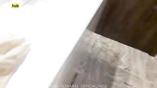 A young man looked at his beautiful stepmom in the shower, feeling lustful