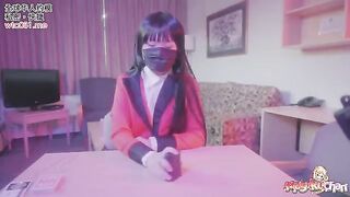 Yumeko Kakegurui lost a bet, no panties, no condoms, raw sex, and cum swallowing