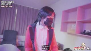 Yumeko Kakegurui lost a bet, no panties, no condoms, raw sex, and cum swallowing