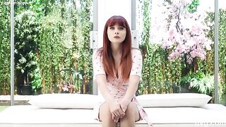 A red-haired girl with an amazing body auditions to become a model