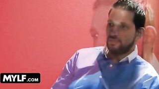 Aubrey Black gets her big tits fucked by BBC while her husband watches