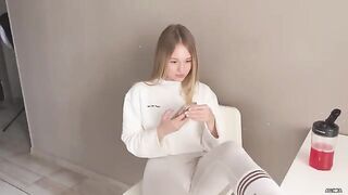 Appetizing woman has sex with her boyfriend in the kitchen for money