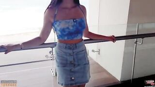 The girl was fucked by her boyfriend in the hotel room