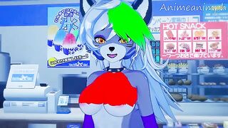 Roxanne Wolf gets fucked by a giant Freddy Fazbear in this 3D hentai
