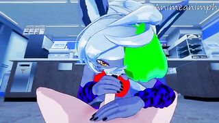 Roxanne Wolf gets fucked by a giant Freddy Fazbear in this 3D hentai