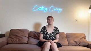 Casting Curvy: First porn for big titty art hoe with thick natural boobs