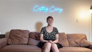Casting Curvy: First porn for big titty art hoe with thick natural boobs