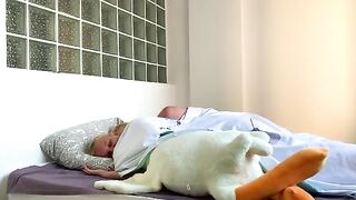 I calmed down my stepsister after she had a nightmare, it was hot