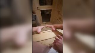 This guy jacks off in the sauna... I went there and sucked him until he came