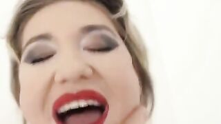 Blonde Nympho Nikky Dikky gets her tight asshole gapped hard