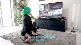 Tatsumaki cosplayer gets her tight pussy railed by Saitama