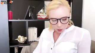 A secretary is getting fucked by her boss in various poses with passion