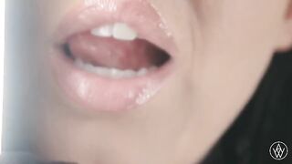 Brunette woman with big tits fucked in double penetration