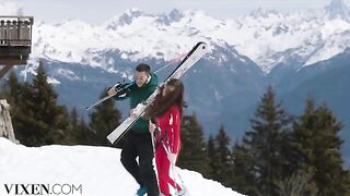 A skilful guy fucked a cute slut in the Alps, featuring Vixen’s passionate style