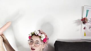 Pretty girl Argentina masturbates with her favorite toy, showcasing her cute Latina charm
