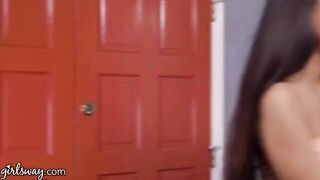 Eliza Ibarra gets fucked by her stepmom in a steamy Girlsway scene