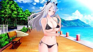 Hentai with huge tits waifu Prinz Eugen from Azur Lane