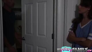 Cute girl Selena Love roughly fucked by her stepfather