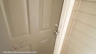 Danni Jones, the busty mature MILF, gets serviced by a delivery man