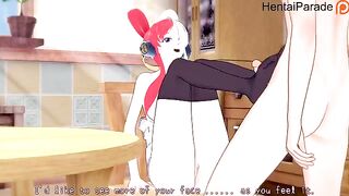 Uta performs a sexy show with her big boobs in this uncensored One Piece scene