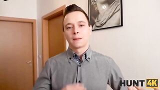 The man fucks his friend’s new ginger girlfriend for money