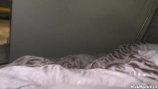 A huge hairy ass of Caucasian friend’s daughter gets fucked hard on his bed