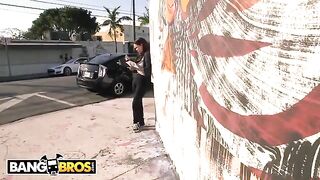 Brunette with big ass Roxxi Blair gets banged in a van