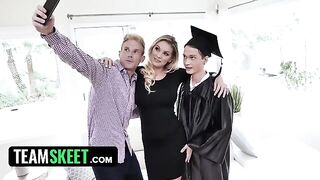 MILF Kenzie Taylor rewards her stepson with sex for his graduation