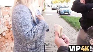 The man won a bet and fucked a girl with big tits in front of her boyfriend