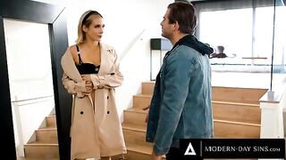 Aiden Ashley gets her pussy smashed for cheating by Nathan Bronson