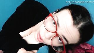 Redhead nerd getting fucked by a hot brunette - Gabri ASMR