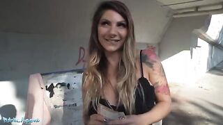Nurse at train station gets fucked by stranger for money