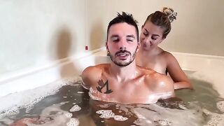 Skinny blonde teen gets fucked hard in the jacuzzi