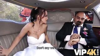 Hot bride allows husband to watch her getting fucked in the limo