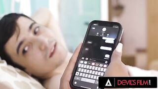 Unsatisfied Sophia Leone teaches her BF a lesson in hardcore action