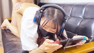 A young gamer girl gets her pussy railed after playing video games