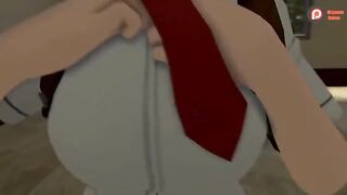 My Hero Academia's Momo and Mineta get it on in this steamy anime scene