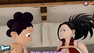 My Hero Academia's Momo and Mineta get it on in this steamy anime scene